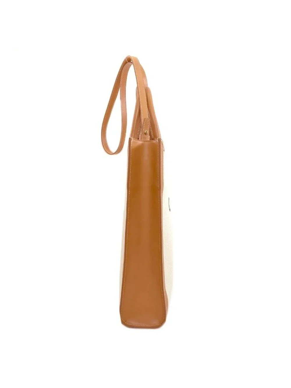 Celine Vertical Cover 2-Way Handbag Canvas Calf